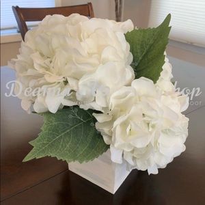 White Hydrangea Floral Centerpiece